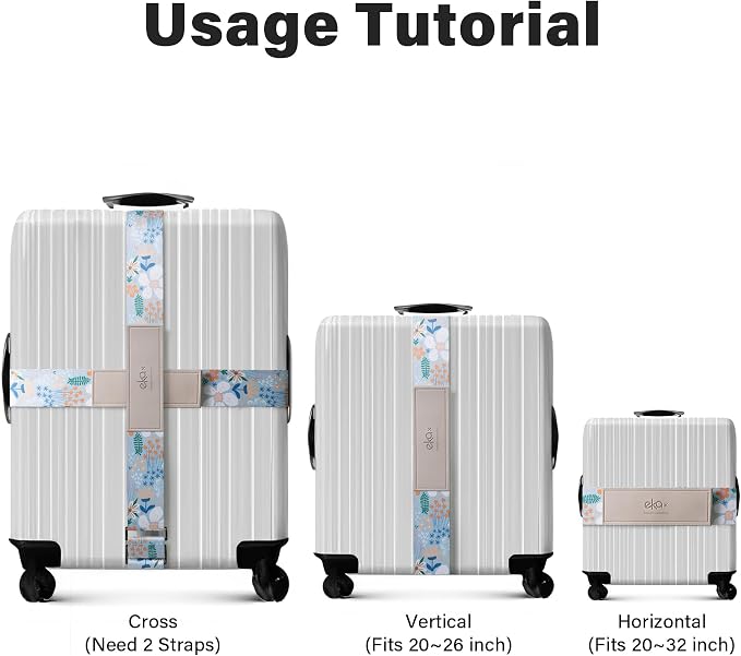 Luggage Straps for Suitcases, Adjustable Luggage Elastic Belt, Travel - Image 3