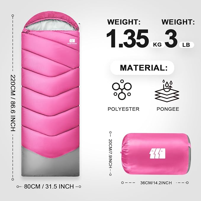 Sleeping Bags for Adults Cold Weather, Waterproof, Lightweight Sleeping Bag for - Image 2