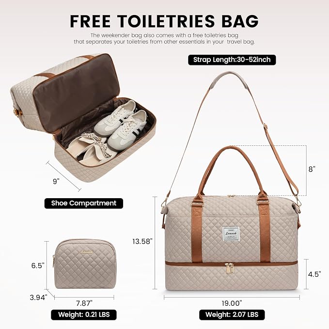 LOVEVOOK Travel Duffle Bag, Weekender Bags - Image 2