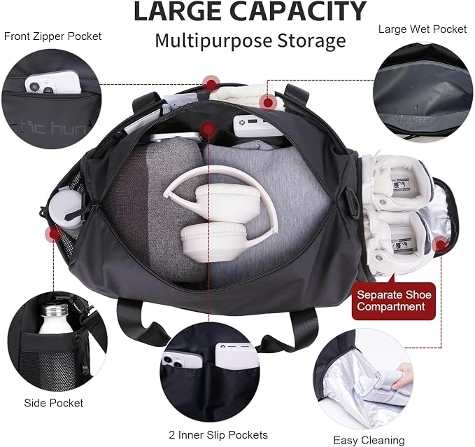 Small Gym Bag Duffel Bag for Men Women - Image 3