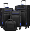 Coolife Luggage 4 Piece Set Suitcase TSA Lock Spinner Softshell lightweight by COOLIFE