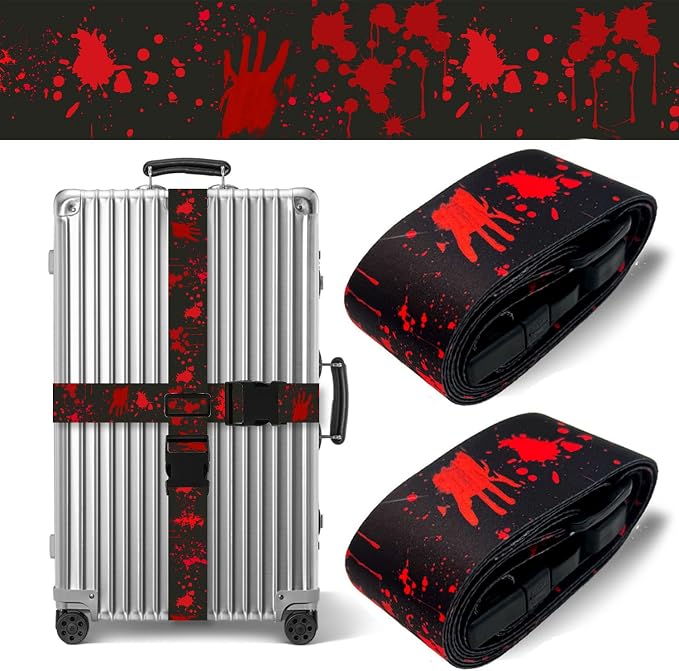 Horror Luggage Straps for Suitcases TSA Approved, Luggage Identifiers for by Unknown