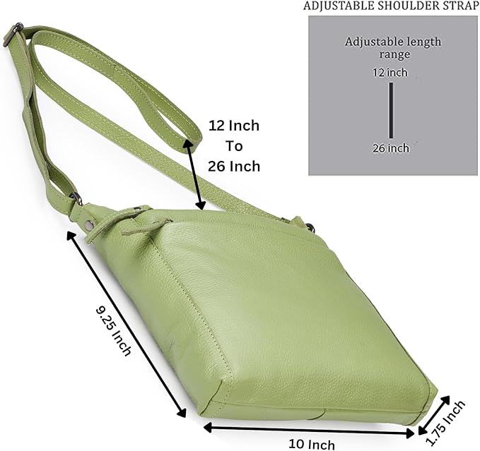 Small Soft Genuine Leather Crossbody Purse Women’s Sling Crossover Shoulder - Image 2