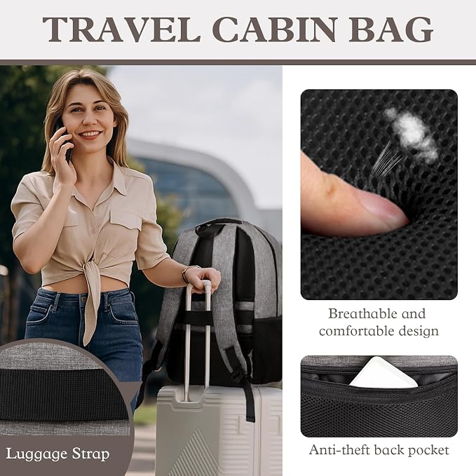Business Laptop Backpack, 15.6 Inch Travel Laptop Bag, Water Resistant Durble - Image 5
