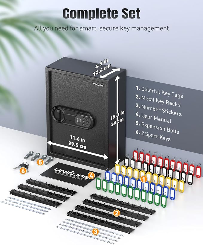 Uniclife 71 Position Key Box, Wall Mount Key Lock Box - Image 2