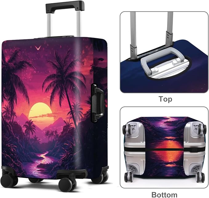 Luggage Cover Washable Suitcase Protector Anti-scratch Suitcase cover Fits - Image 2