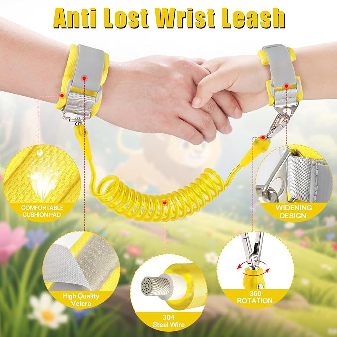 Toddlers Leash + Anti Lost Wrist Link Child Kids Safety Harness Kids Walking - Image 3