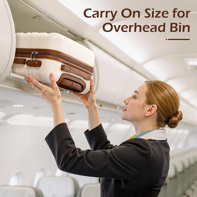 LONG VACATION 3 Piece Carry On Luggage 20 Inch Suitcase - Image 4