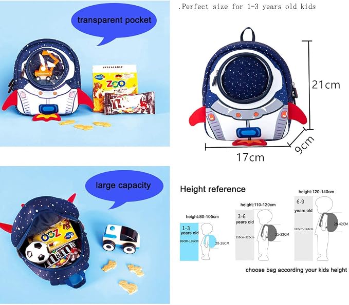 JiePai Rocket Toddler Kids Backpack - Image 4