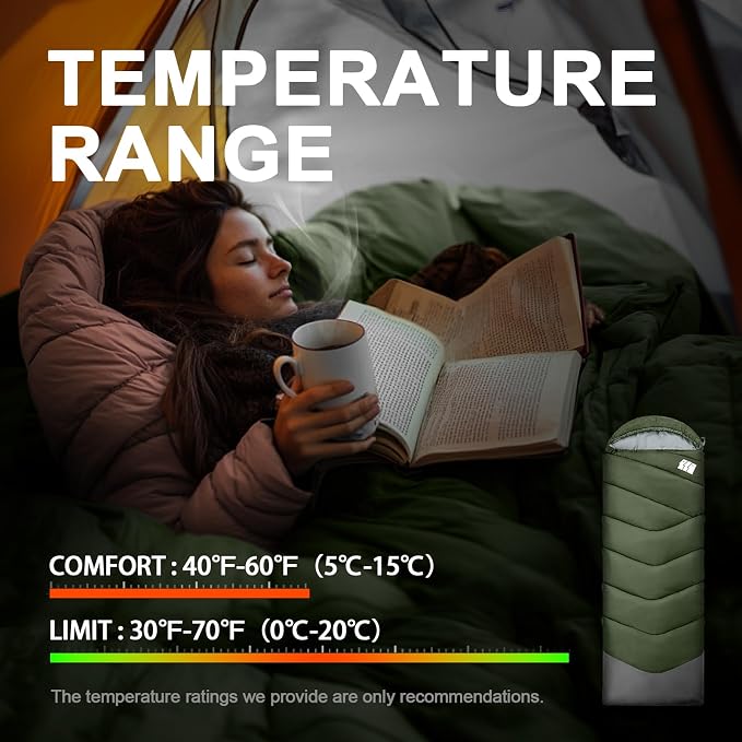 Sleeping Bags for Adults Cold Weather, Waterproof, Lightweight Sleeping Bag for - Image 4