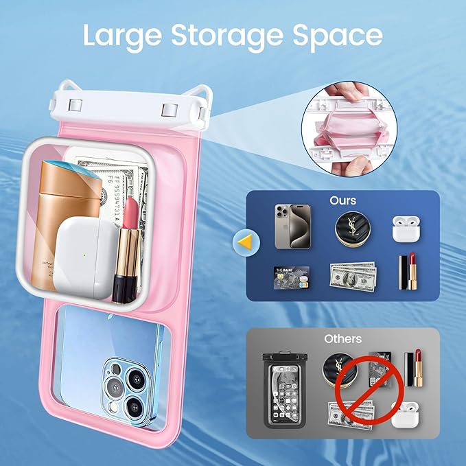 Niveaya [Floatable Floating Waterproof Phone Pouch 2 Pack-Up to 8.5", Large - Image 3