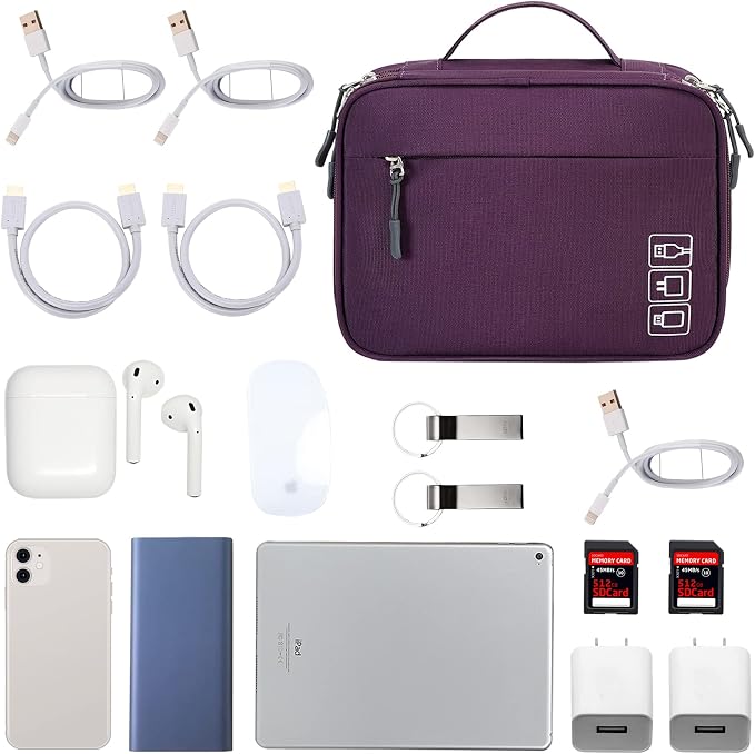 MIRLEWAIY Electronic Organizer Accessory Tech Pouch Water-resistent Travel - Image 8