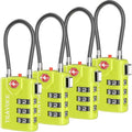 Search Alert TSA Approved Travel Combination Luggage Cable Locks by TRAVOCE