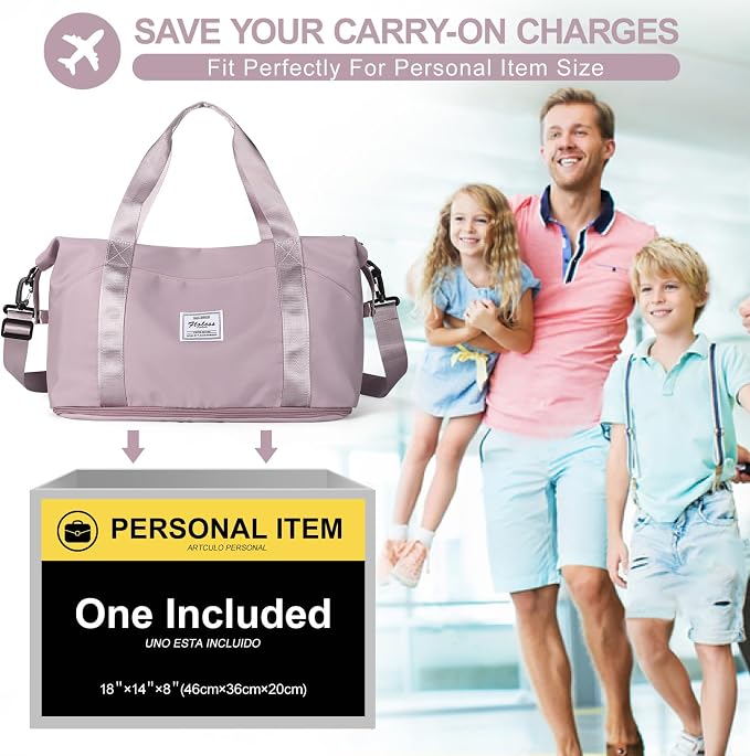Travel Duffel Bag, Sports Tote Gym Bag, Shoulder Weekender Overnight Bag - Image 2