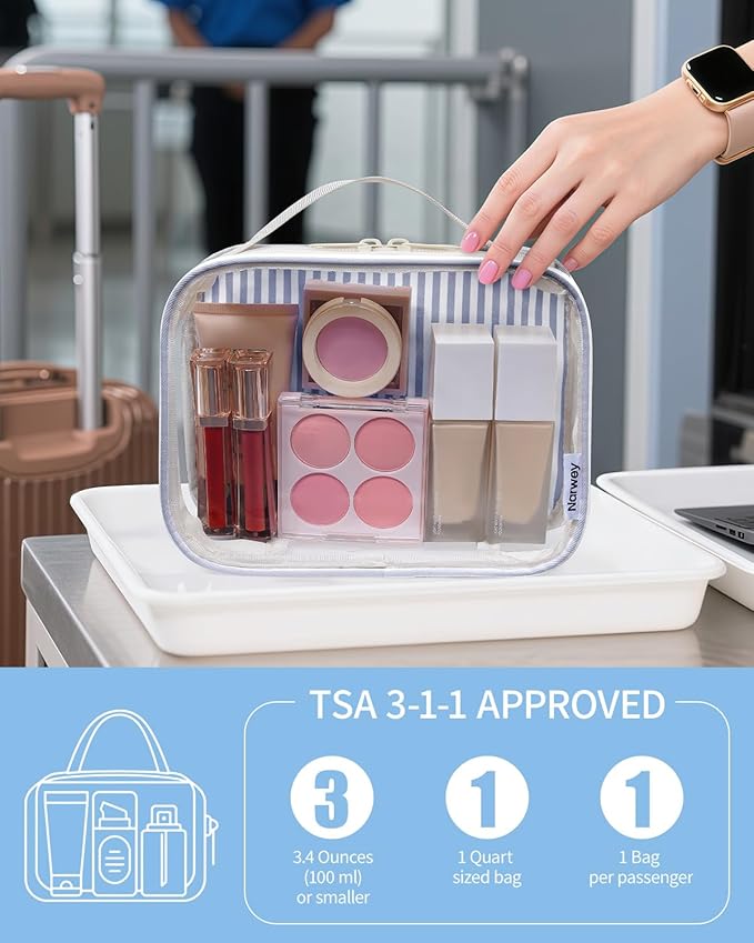 Narwey TSA Approved Clear Toiletry Bag - Image 2