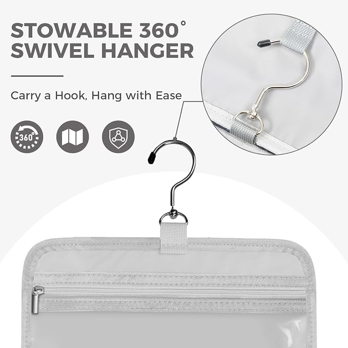 Toiletry Bag For women, Portable Hanging Organizer, 4 Leakproof Compartment for - Image 3