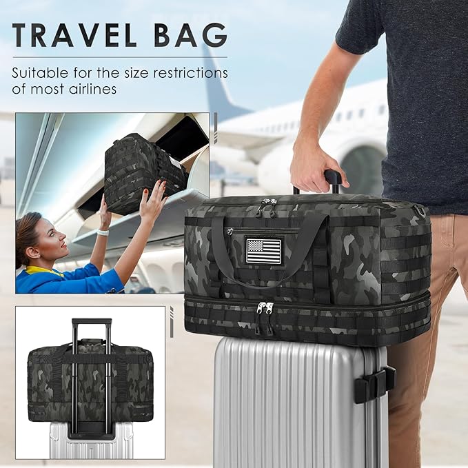 ETRONIK Travel Bag for Men Women, Gym Bag & Tactical Duffle Bags for Travel - Image 5