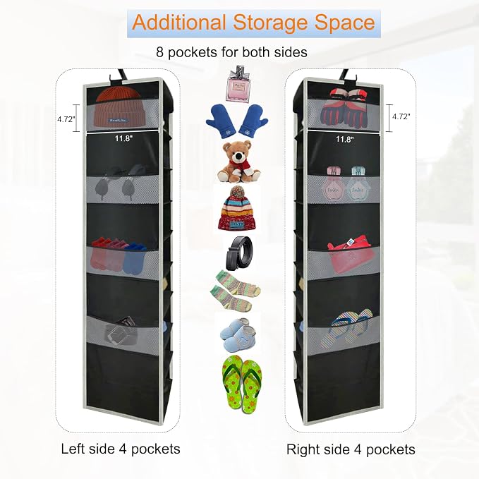 Large-Sized Hanging Shoe Organizer 10-Shelf, Sturdy Hanging Closet Organizer - Image 6