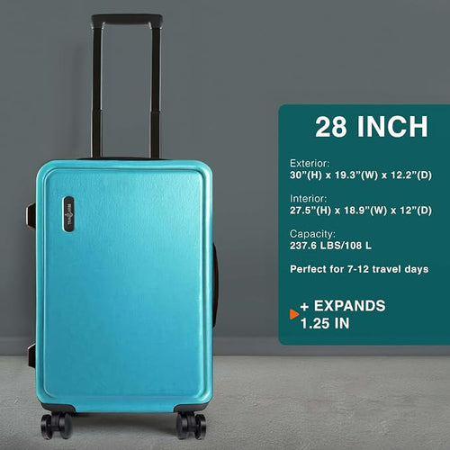 28 Inch Luggage with Spinner Wheels, Hard Shell Suitcase with TSA Locks - Image 2