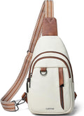 7L Sling Bag for Women Men Leather Small Sling Backpack Daypack Anti Theft by LATMAP