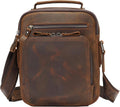 KPYWZER Genuine Leather Shoulder Bag Small Men Messenger Pack Handbag Sling by KPYWZER