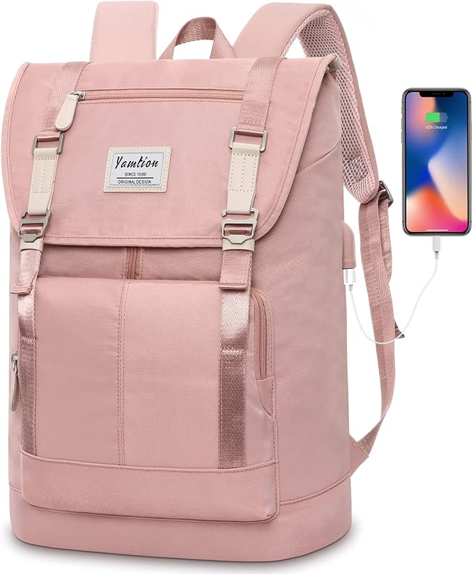Women Backpack Schoolbag for Teen Girls, College Student Bookbag for 17 Inch by YAMTIONBAGS