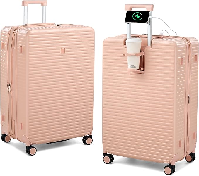 Hard Shell Suitcases Expandable Luggage 28 Inch, Large Checked Luggage Check In by HanTrip