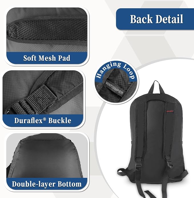 Hiking Daypack - Lightweight & Water-Resistant Portable Backpack - Image 6