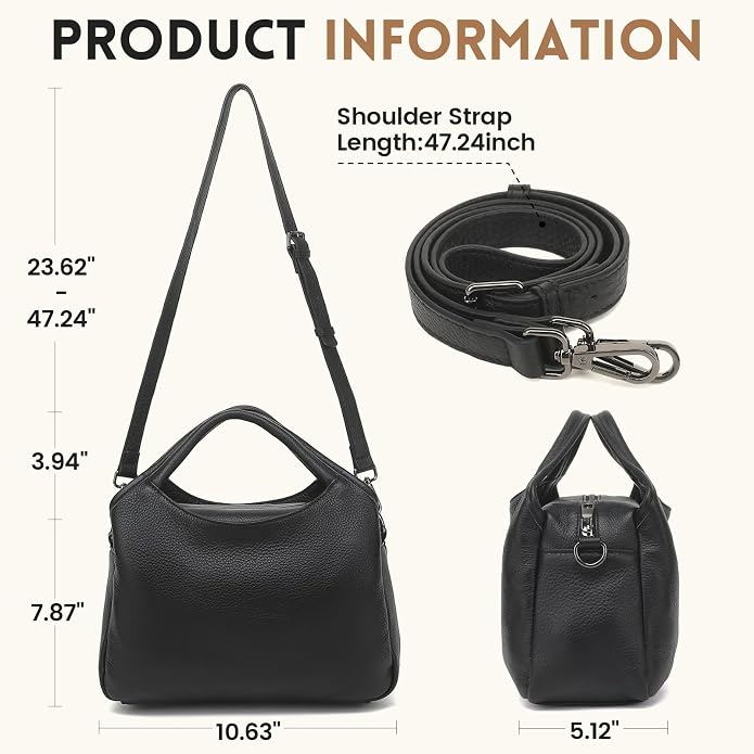 KOGTLA Genuine Leather Purses for Women, Crossbody Shoulder Bags - Image 5
