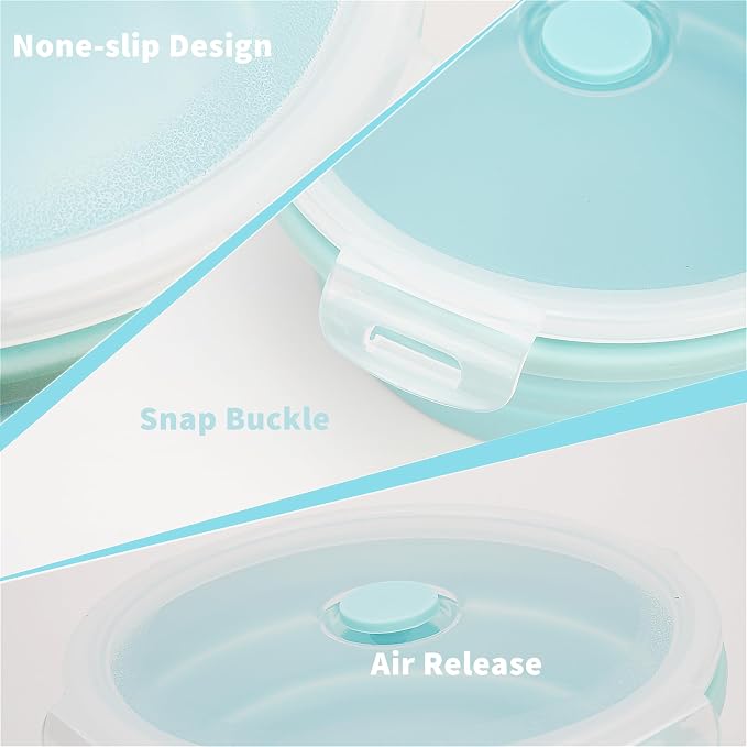 CARTINTS Silicone Collapsible Food Storage Containers-Prep/Storage Bowls - Image 7
