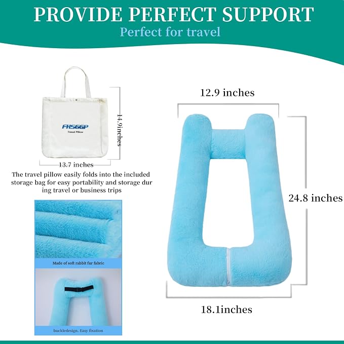 Travel Pillow Upgraded Version of Aircraft Travel Neck Pillow - Image 3
