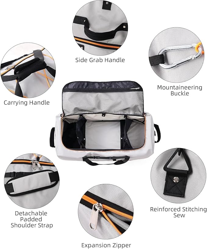 Rolling Duffle Bag with Wheels, 110L/140L Expandable Soft-Sided Foldable Duffle - Image 4