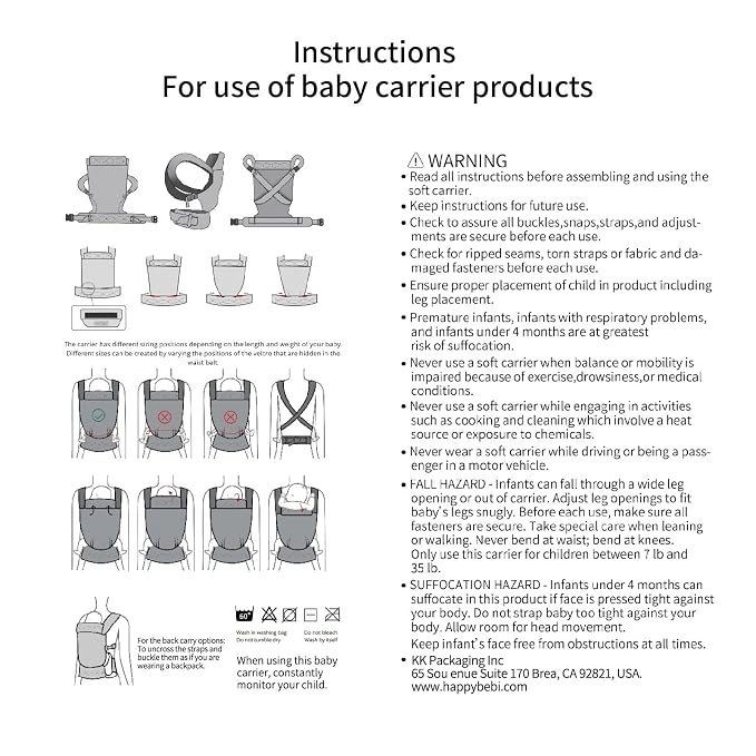 Baby Carrier for Newborn to Toddler, 7-35 lbs Weight Capacity, Ergonomic - Image 5