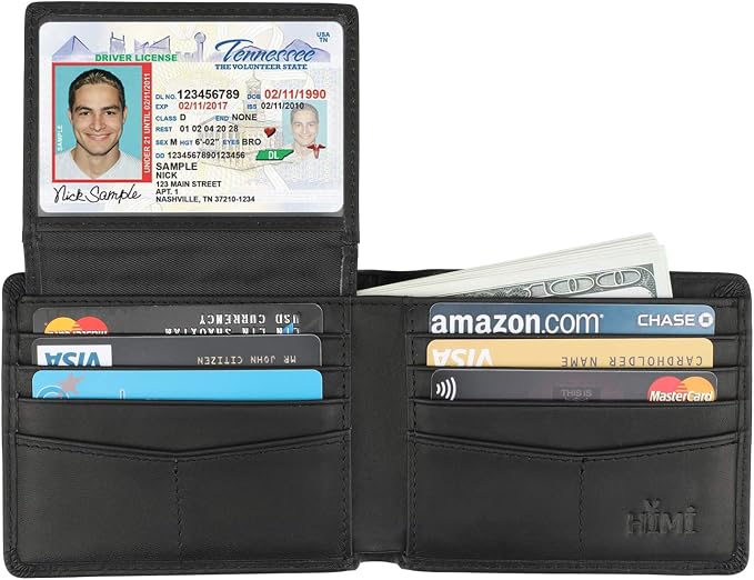 Wallet for Men-Genuine Leather RFID Blocking Bifold Stylish Wallet - Image 4