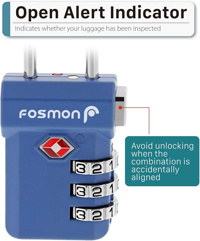 Fosmon TSA Approved Luggage Locks, Suitcase Travel Lock - Image 8