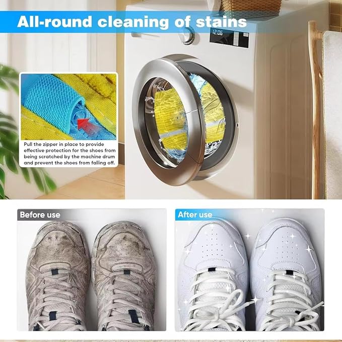 2-Pack Shoe Laundry Bags for Washer & Dryer – Reusable Sneaker laundry Bag - Image 6