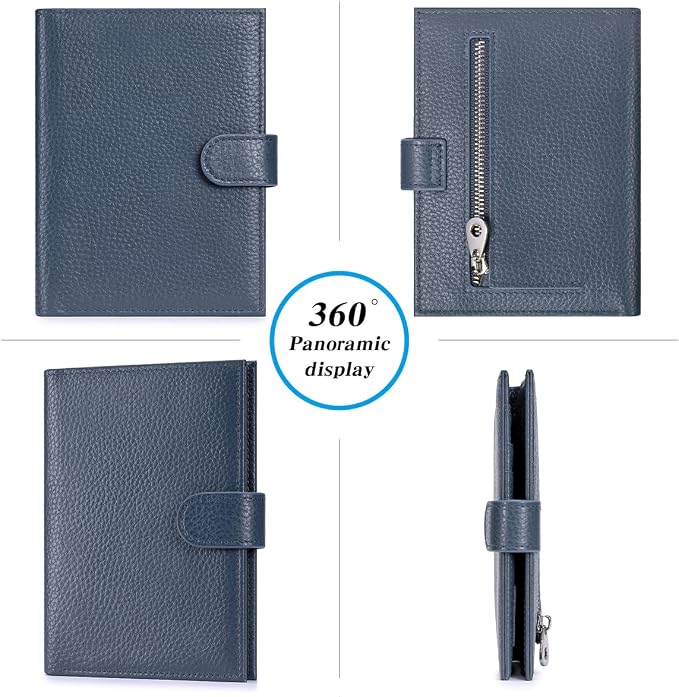 Passport Holder for Travel Women RFID Blocking Genuine Leather Passport Wallet - Image 6
