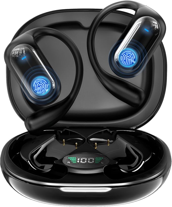 168 Languages AI Translation Earbuds, 4-in-1 Smart Mode Touch Screen Real-Time by Unknown
