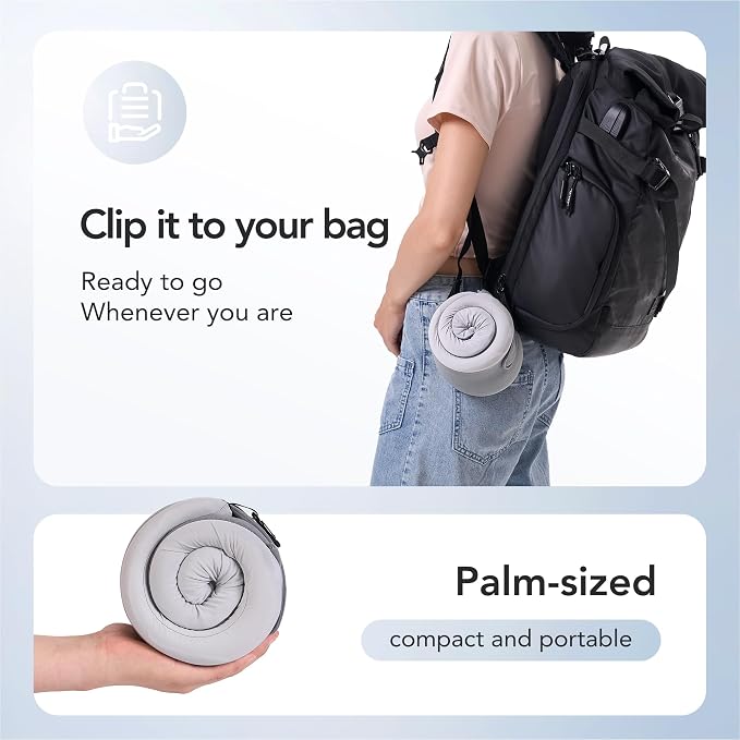 Travel Pillow, 100% Pure Memory Foam Travel Neck Pillow Airplane Neck Support - Image 5