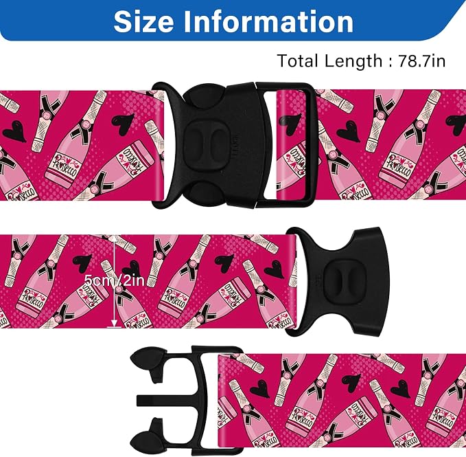 2 Pack Luggage Straps for Suitcases, Adjustable Travel Belt - Image 3