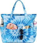 LEDAOU Large Beach Tote Bag Women Waterproof Sandproof Zipper Beach Tote Bag by LEDAOU