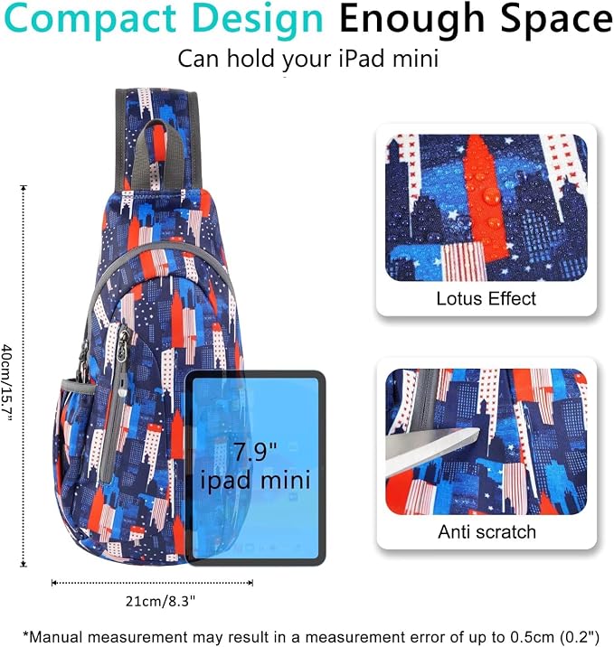 TITECOUGO Small Sling Bag, Lightweight Crossbody Backpack - Image 4