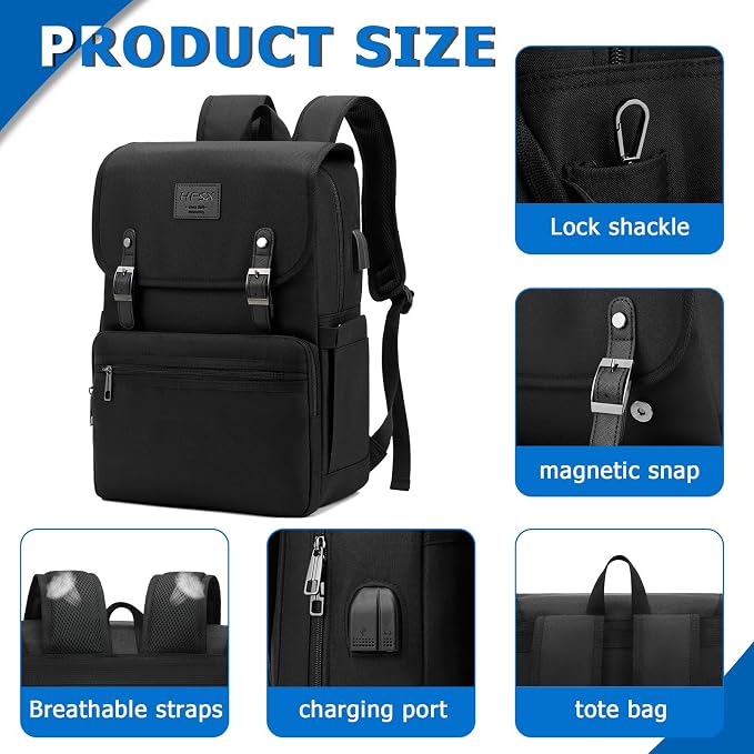 HFSX Vintage College Laptop Backpack - Image 4