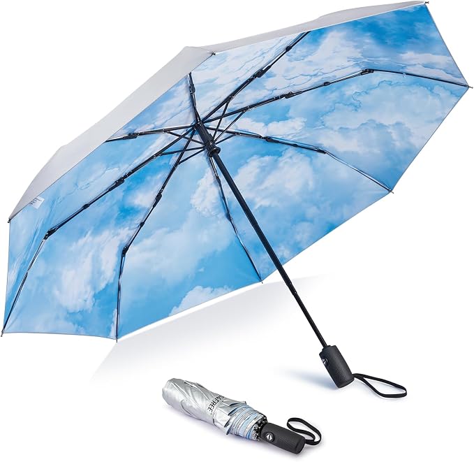 G4Free UPF 50+ UV Protection Large Travel Umbrella 42/46 Inch Auto Open Close by G4Free