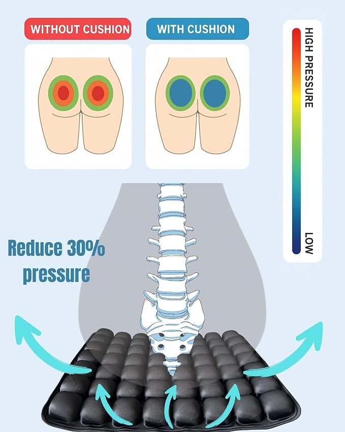 56 Air Cells Travel Cushion, 3D Inflatable Seat - Image 4