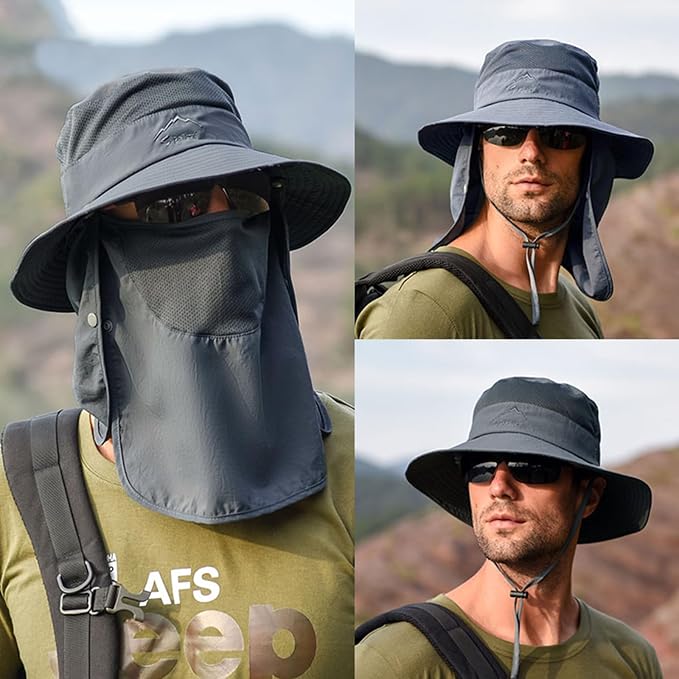 Sun Hats for Men Women Fishing Hat UPF 50+ Breathable Wide Brim Summer UV - Image 2