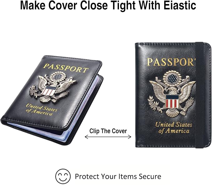 Passport Holder for Travel Passport Cover for Men Passport Wallet Case - Image 4