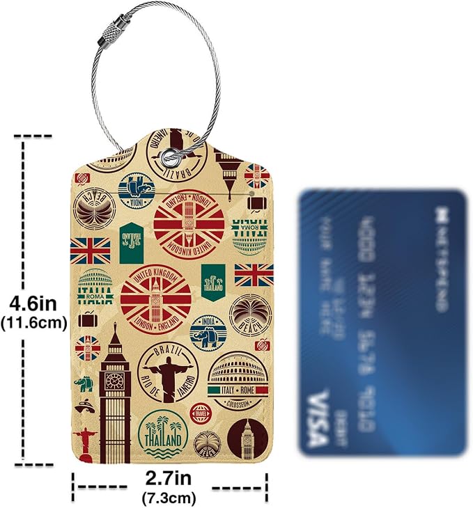 Travel Icons 2 Pack Luggage Tag - Image 4