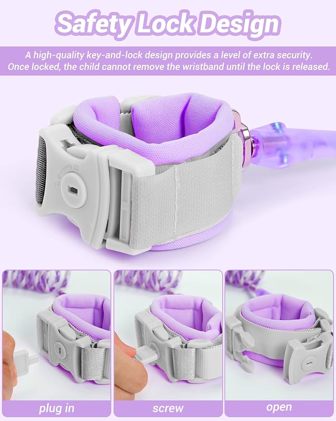 Dr.meter Anti Lost Wrist Link, 2 Pack Toddler Safety Leash - Image 3