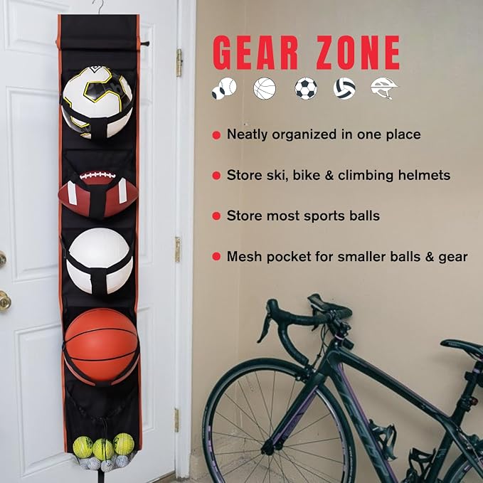 Vintage Hanging Sports Equipment Organizer | Limited Stock | Multi-Purpose - Image 4